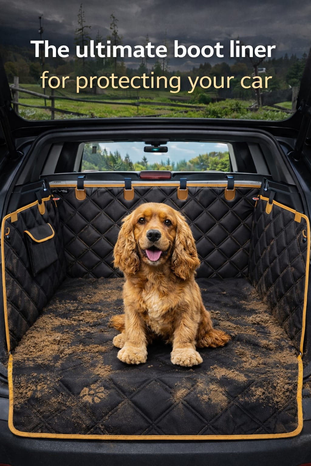 Premium Waterproof Dog Car Protection - FULL Backseat/Boot Protection, Anti-Slip & Scratch Proof