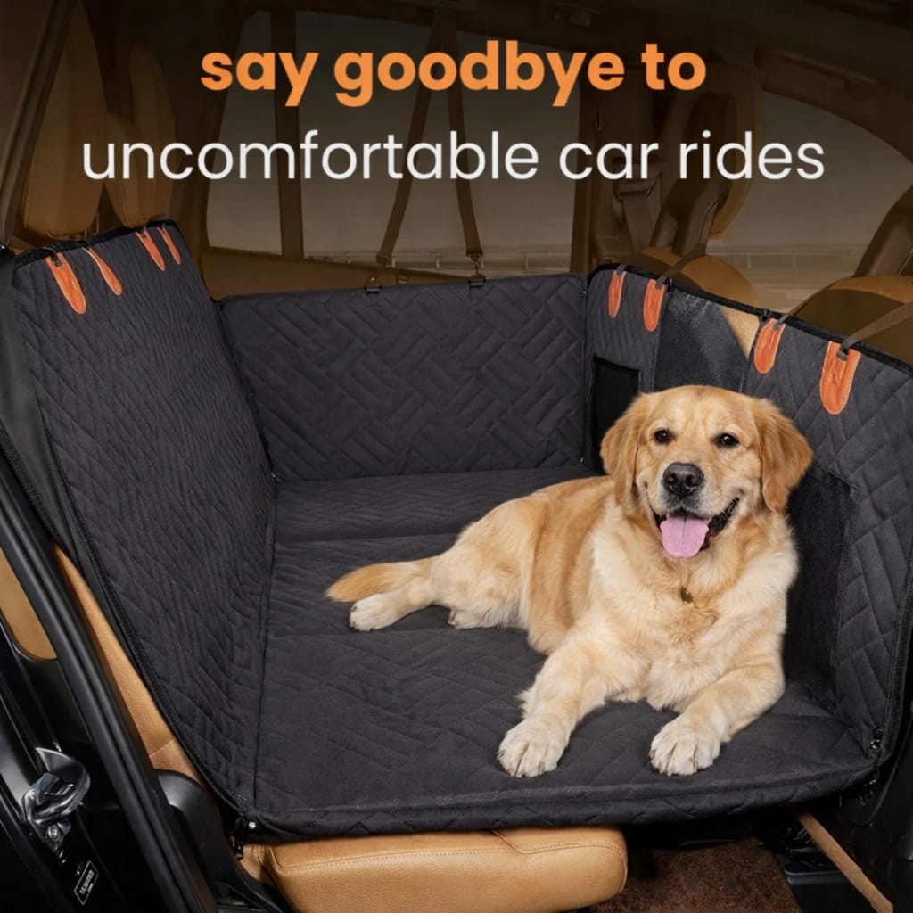 Heavy-Duty Dog Car Seat Extender – (Hard Bottom) - No More Falling Between Seats