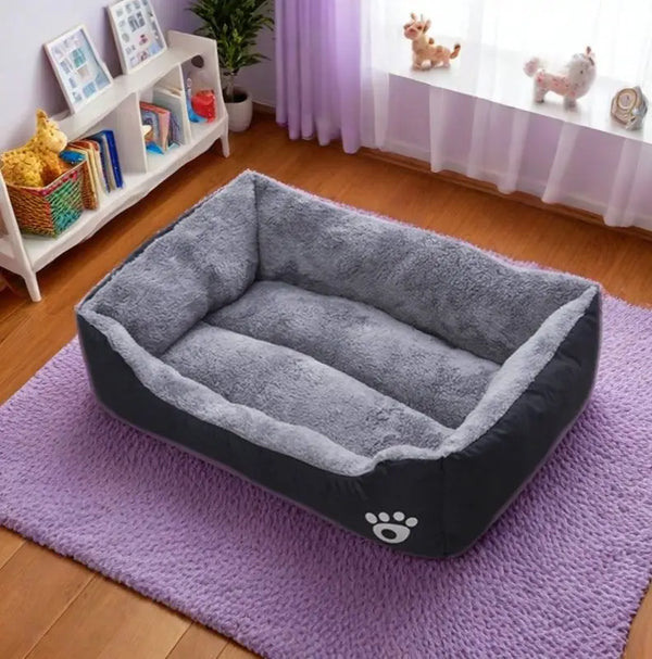 CalmBite Plush Dog Sleep Bed