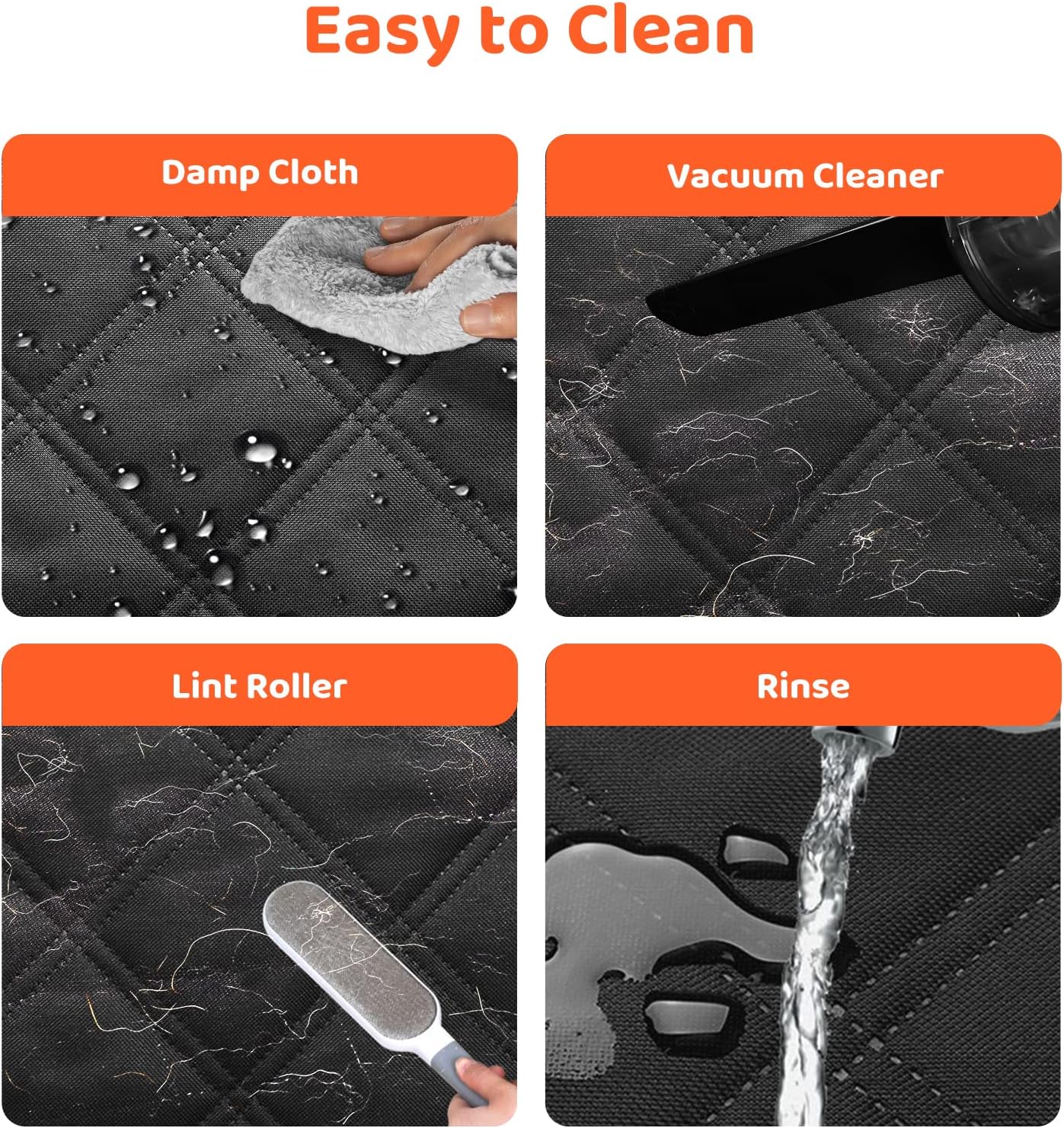 Premium Waterproof Dog Car Protection - FULL Backseat/Boot Protection, Anti-Slip & Scratch Proof